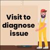 Visit to diagnose issue